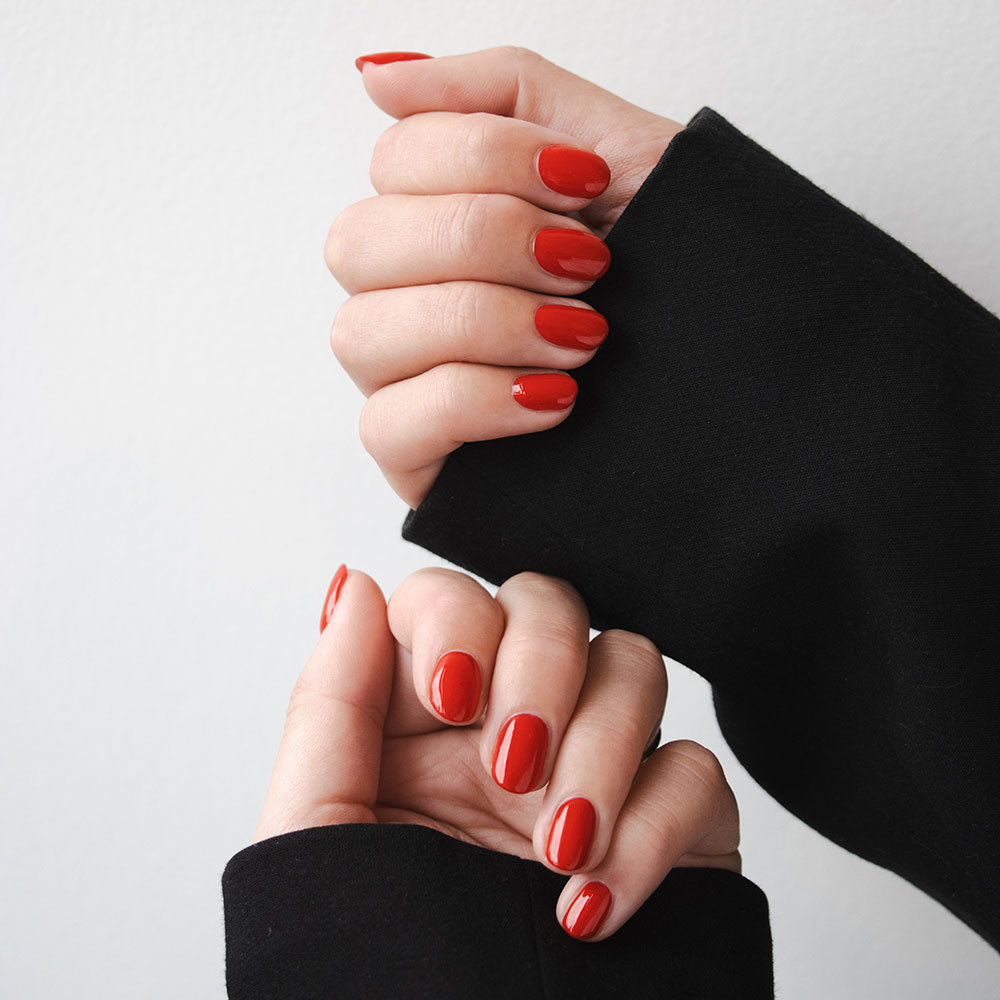 Gelous Red Sass HEMA & TPO-Free gel nail polish - photographed in Australia