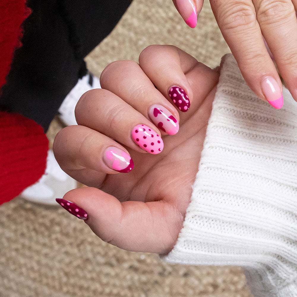 Gelous Skip a Beet gel nail polish - photographed in Australia on model