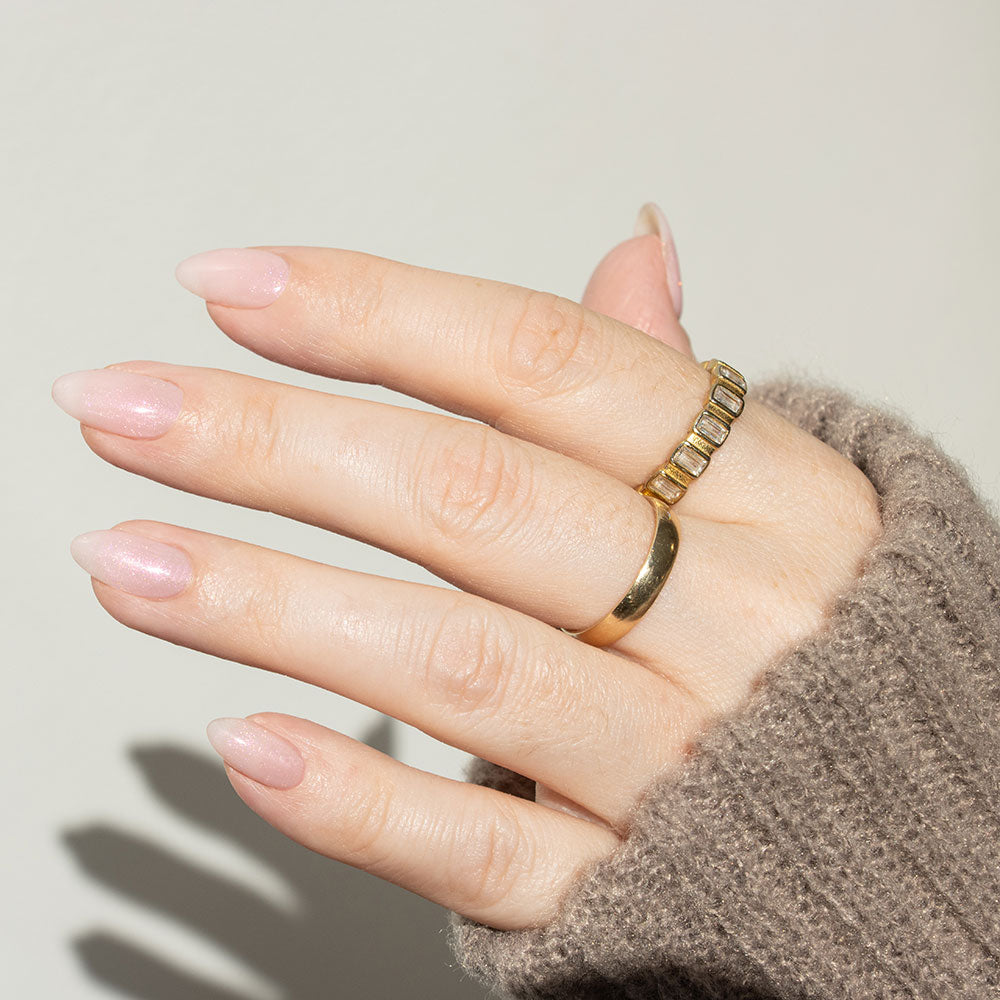 Gelous Snowed In gel nail polish - photographed in Australia on model