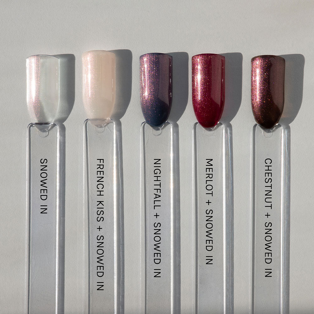 Gelous Snowed In gel nail polish layered - photographed in Australia