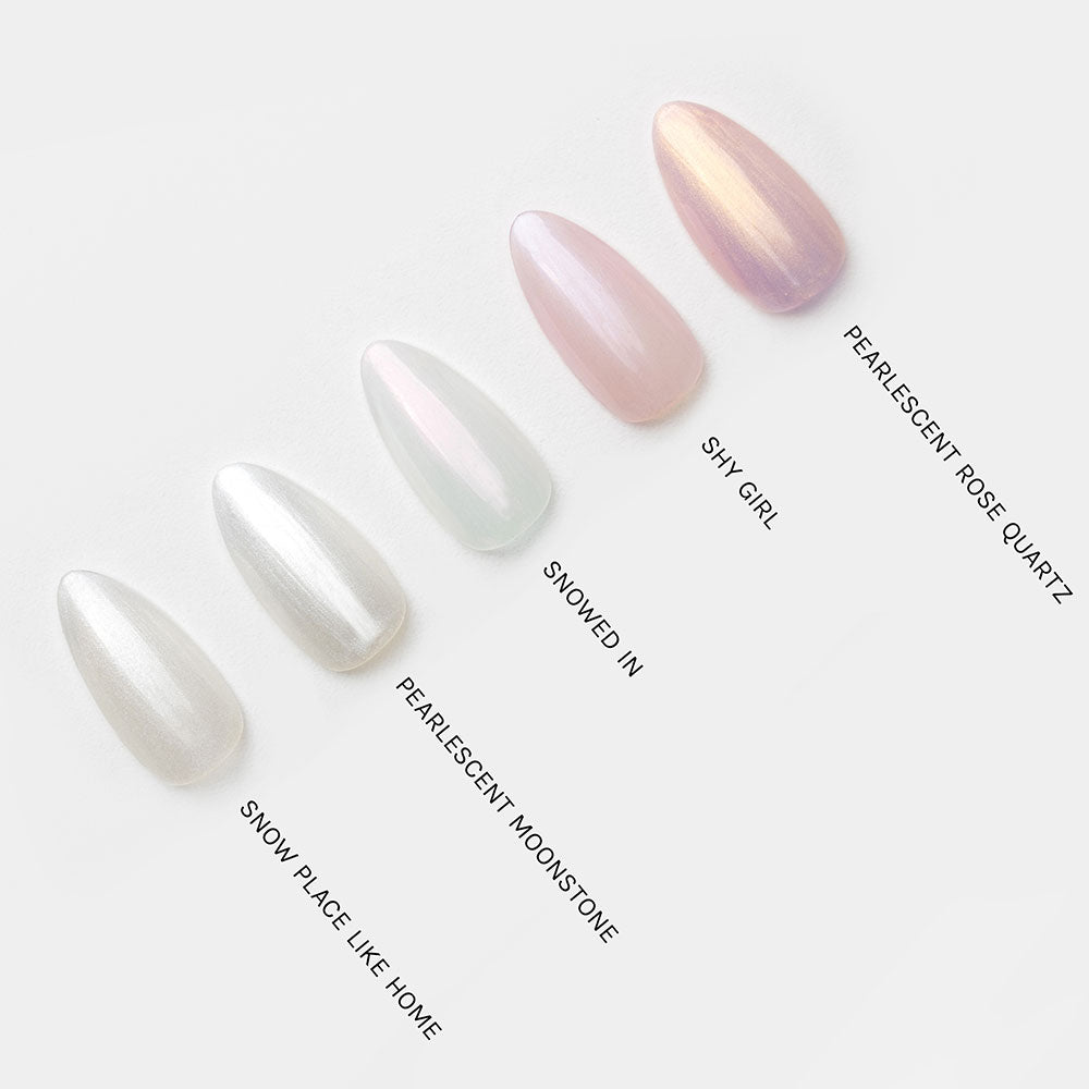 Gelous Snowed In gel nail polish comparison - photographed in Australia