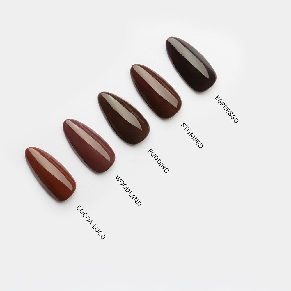 Gelous Stumped gel nail polish comparison - photographed in Australia