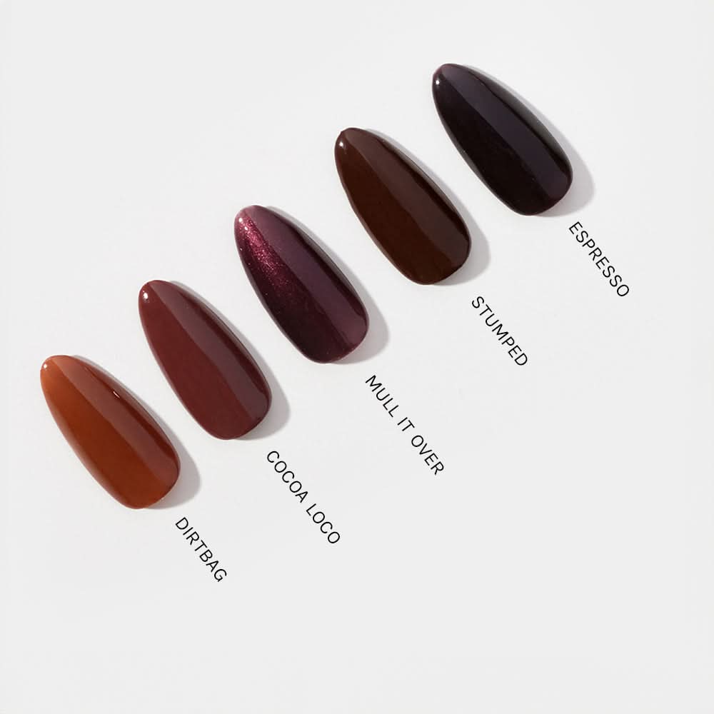 Gelous Stumped gel nail polish comparison - photographed in Australia