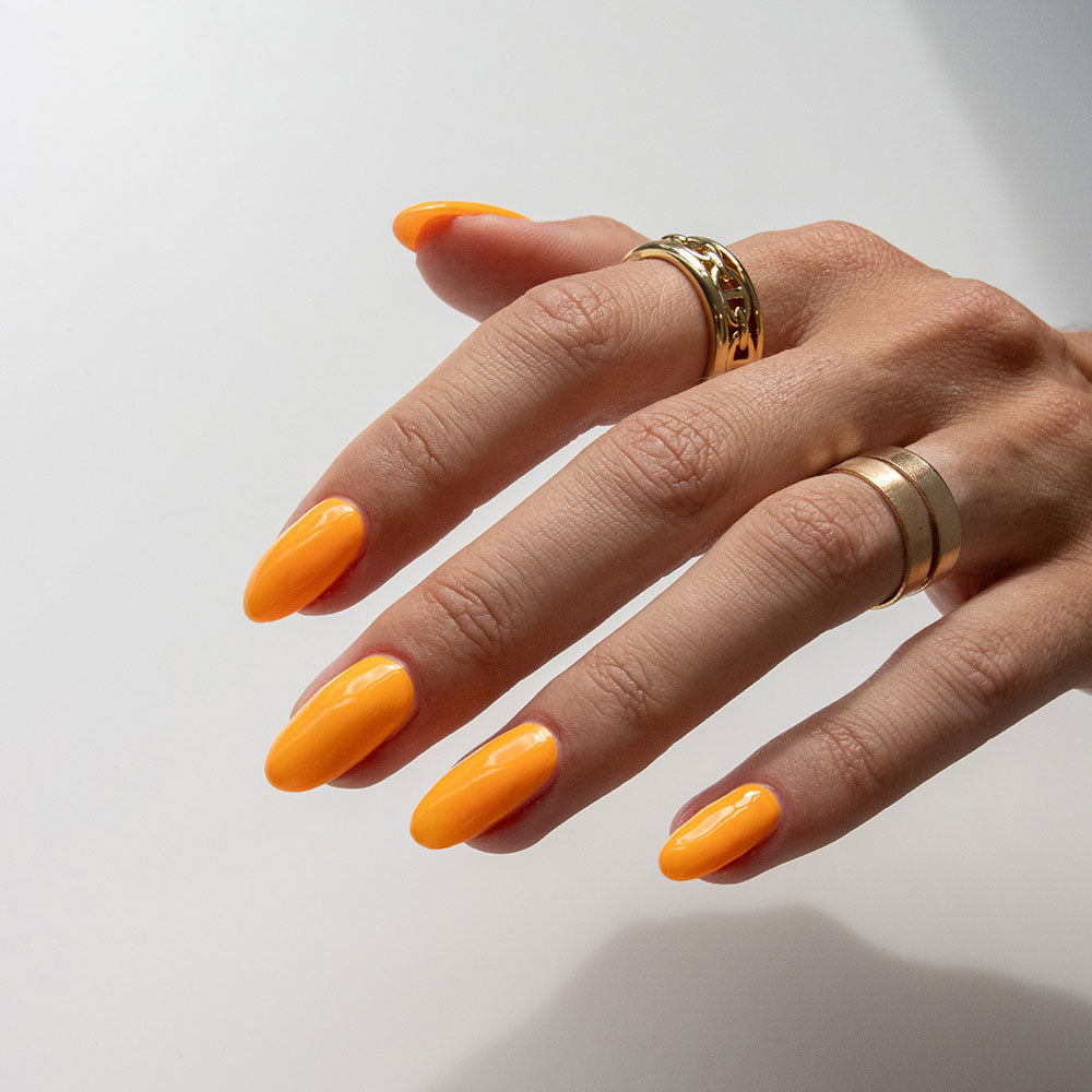 Gelous Tropical Punch gel nail polish - photographed in Australia on model