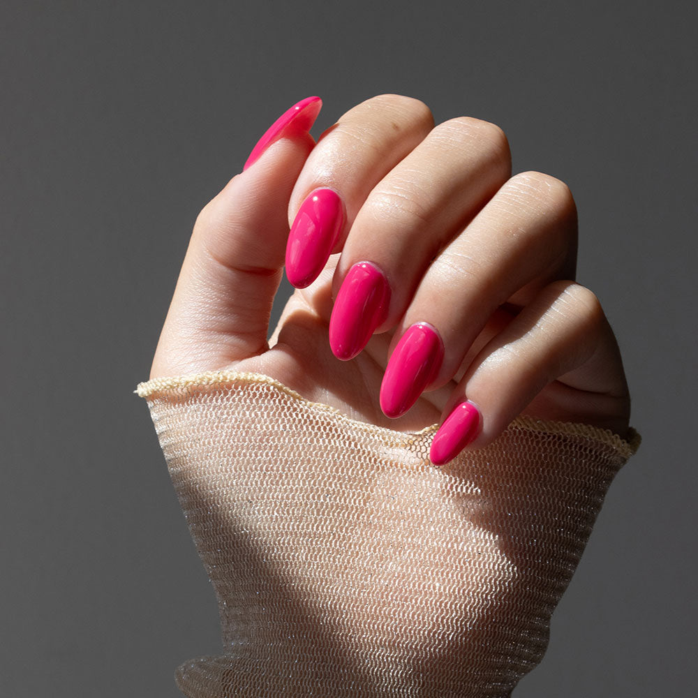 Gelous Very Berry gel nail polish - photographed in Australia on model