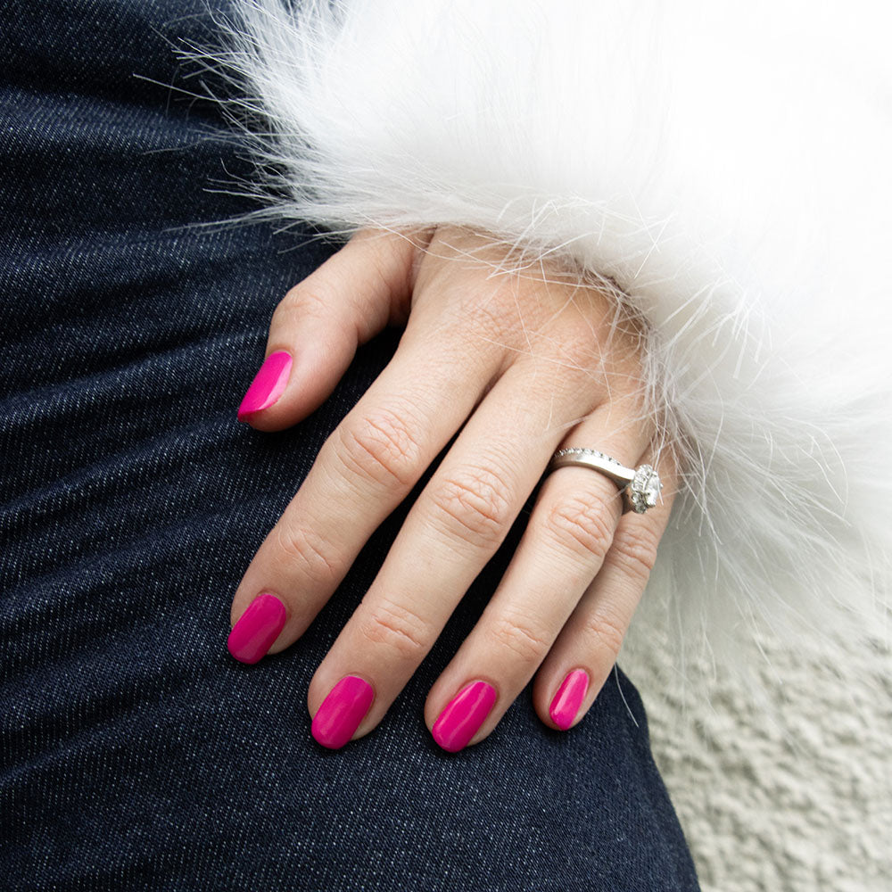 Gelous Very Berry gel nail polish - photographed in Australia on model