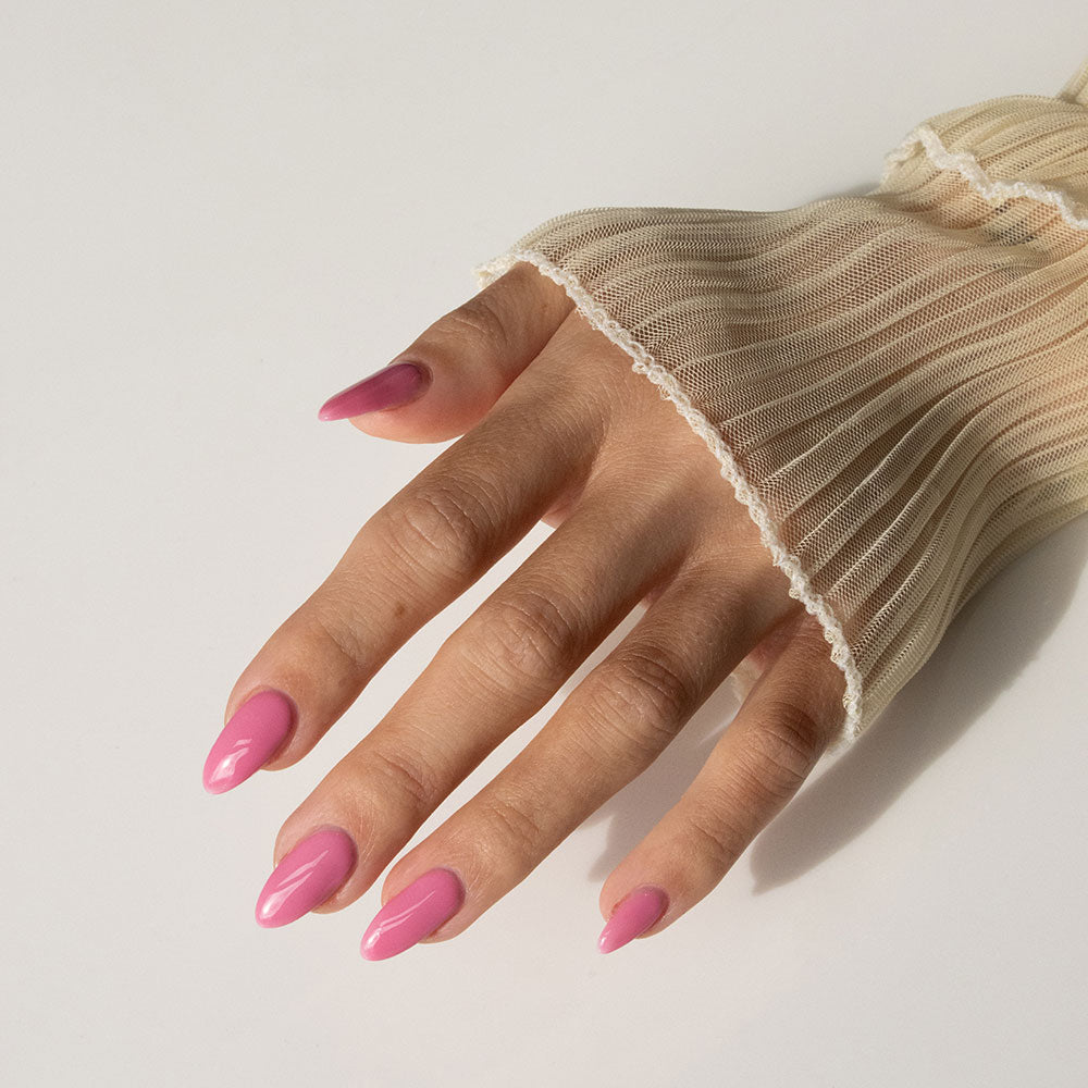 Gelous Vintage Rose gel nail polish - photographed in Australia on model