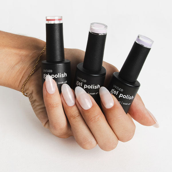 Bundles of Gel Nail Polish - photographed in Australia on model