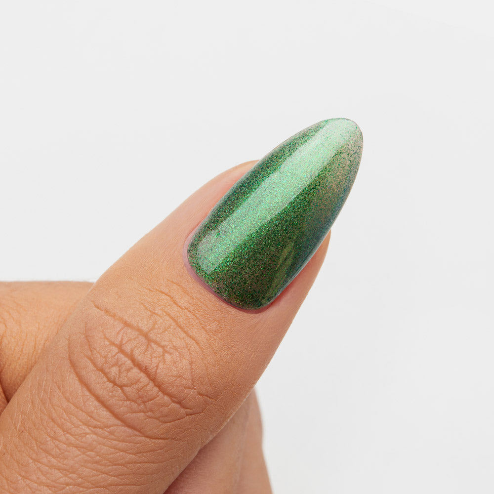 Gelous Fantasy Green Fairy gel nail polish swatch - photographed in Australia