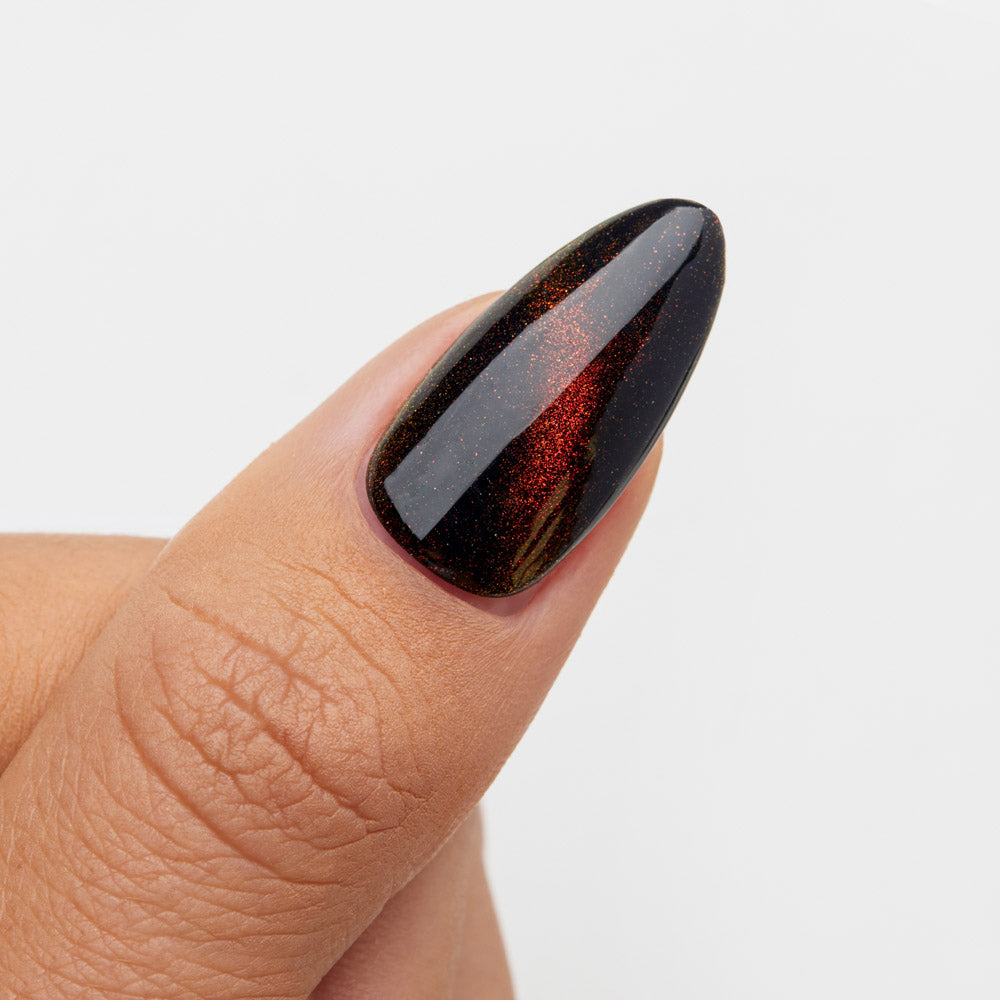 Gelous Fantasy Immortal gel nail polish on Black Out - photographed in Australia on model
