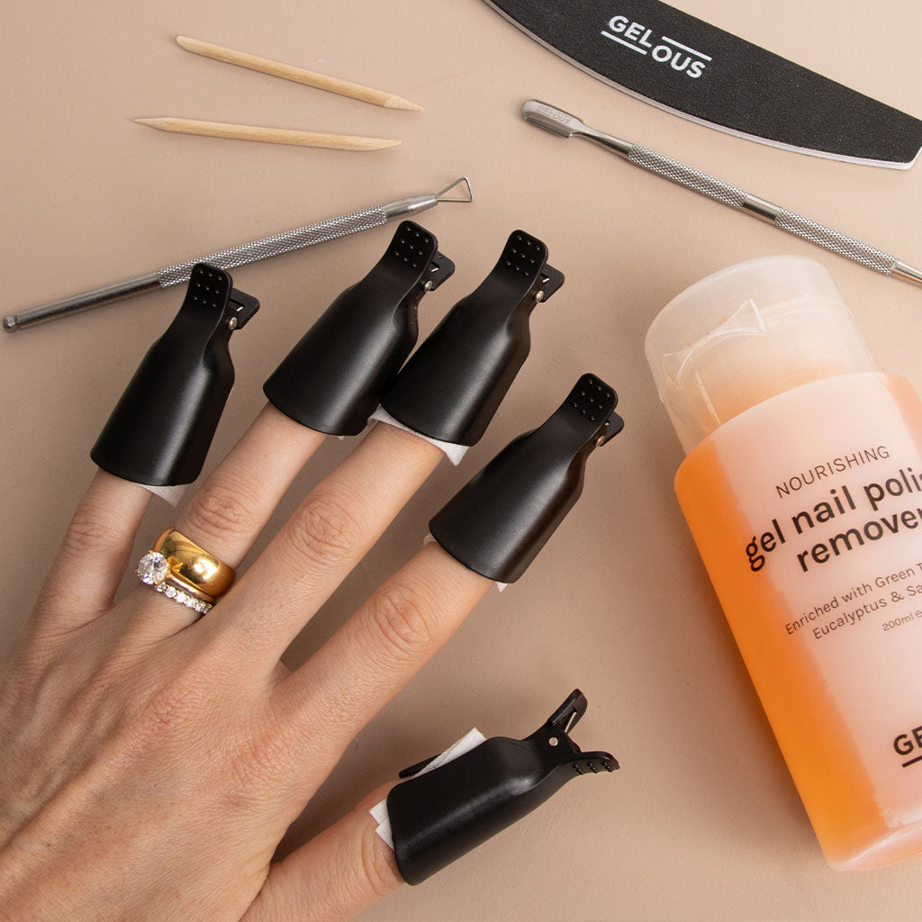How to remove your Gel Nail Polish by soaking off with Removal Clips - photographed in Australia
