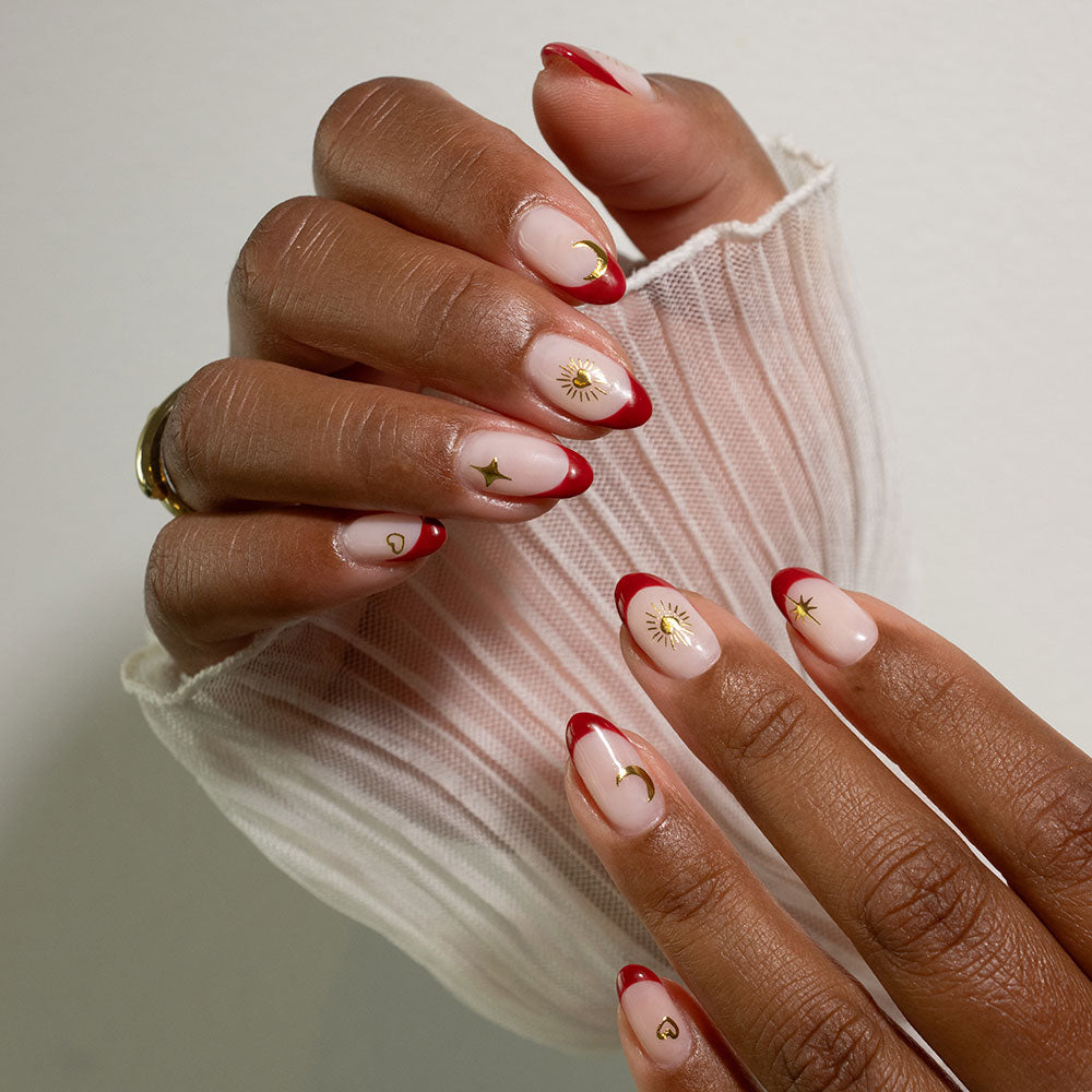 Gelous Gold Celestial Nail Art Stickers product photo - photographed in Australia