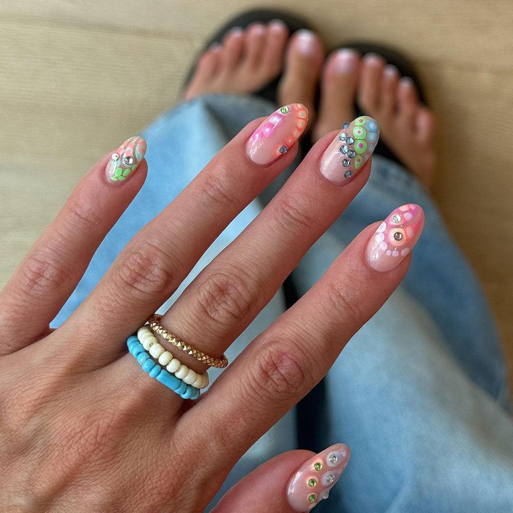 Gelous Pastel Rhinestone Nail Art Set product photo - photographed in Australia