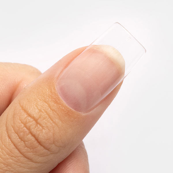 Gelous Long Square Nail Tips applied on model in Australia
