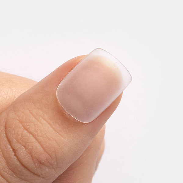 Gelous Short Square Nail Tips applied on model in Australia