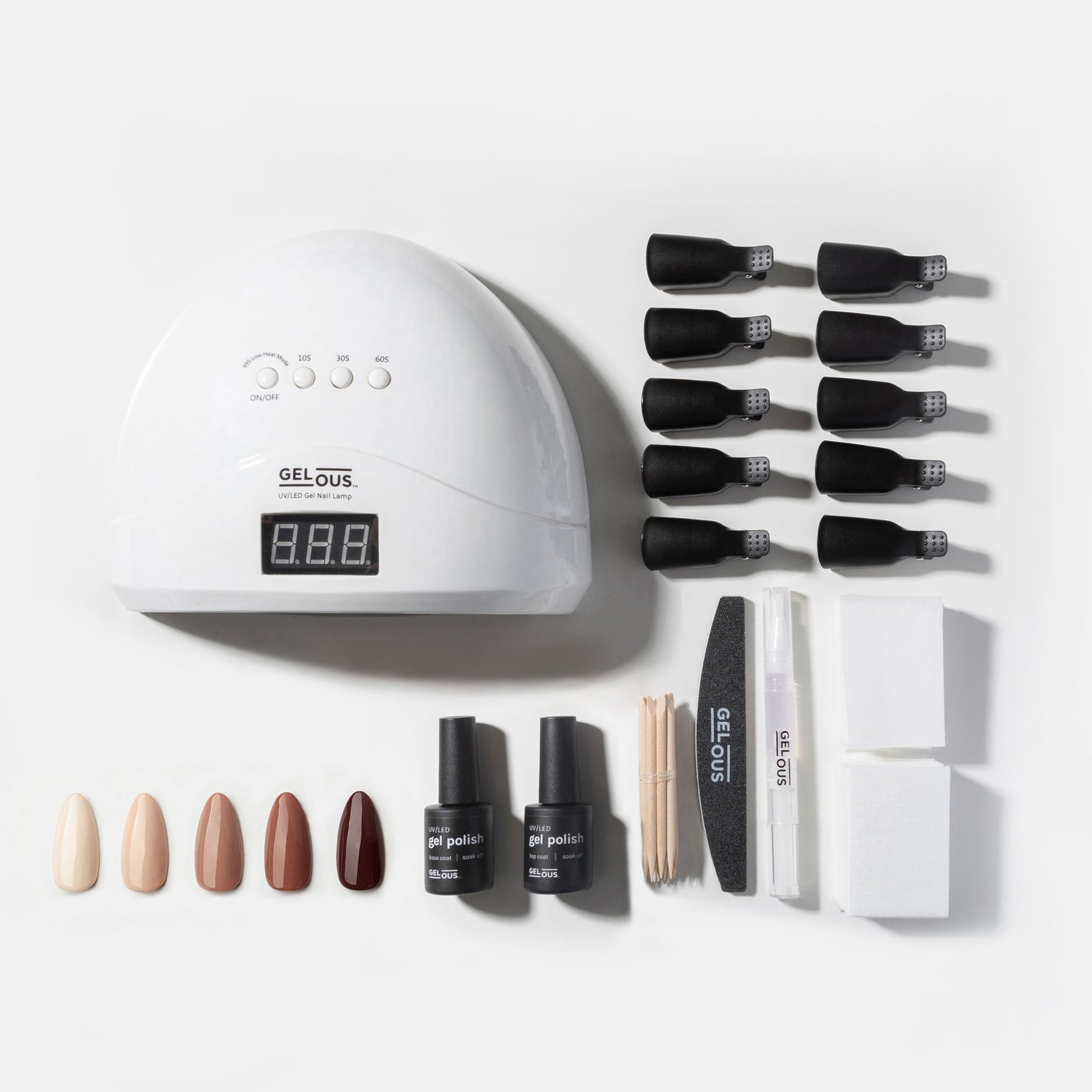 Gelous gel nail polish Nudes & Browns Ultimate Starter Kit- photographed in Australia