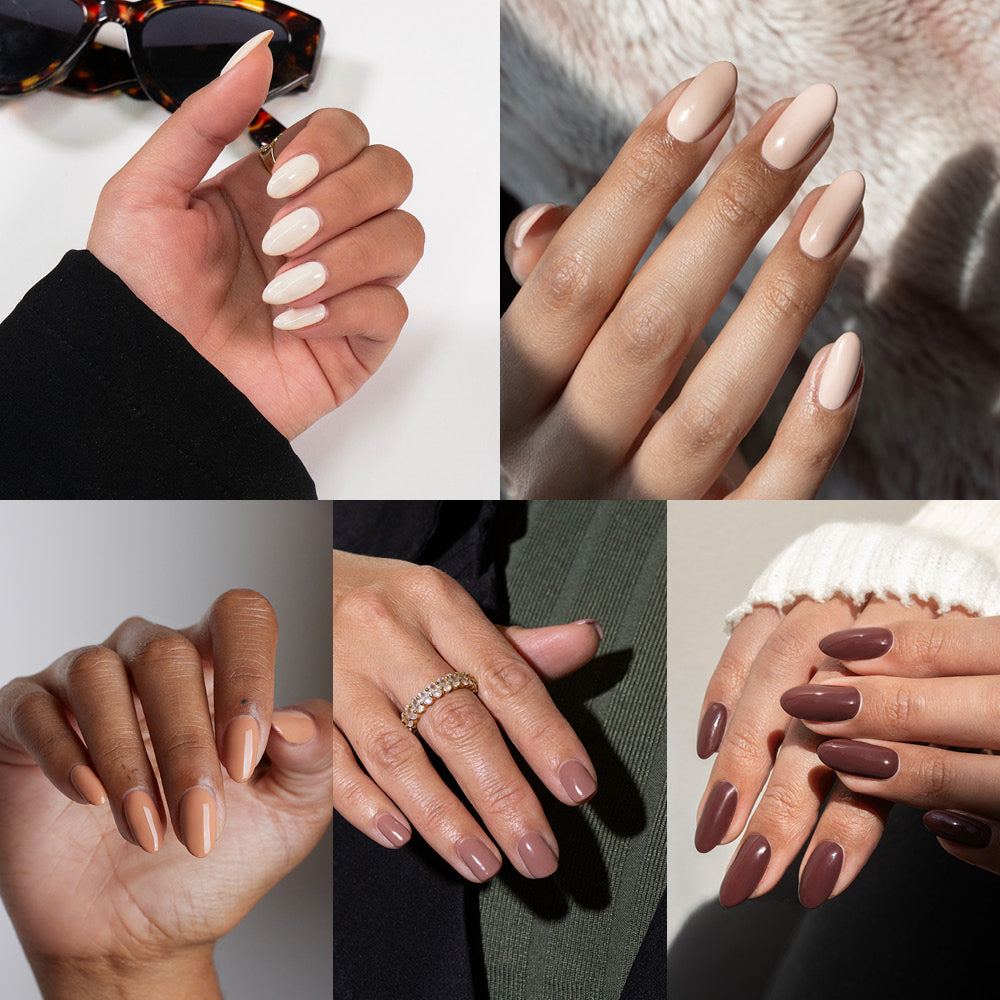 Gelous gel nail polish Nudes & Browns Ultimate Starter Kit- photographed in Australia