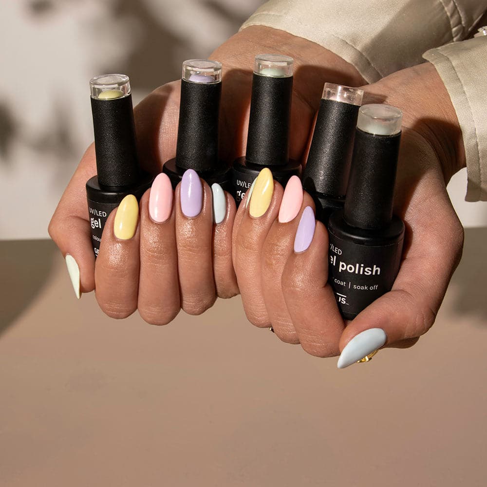 Gelous Pastel gel nail polish pack - photographed in Australia on model