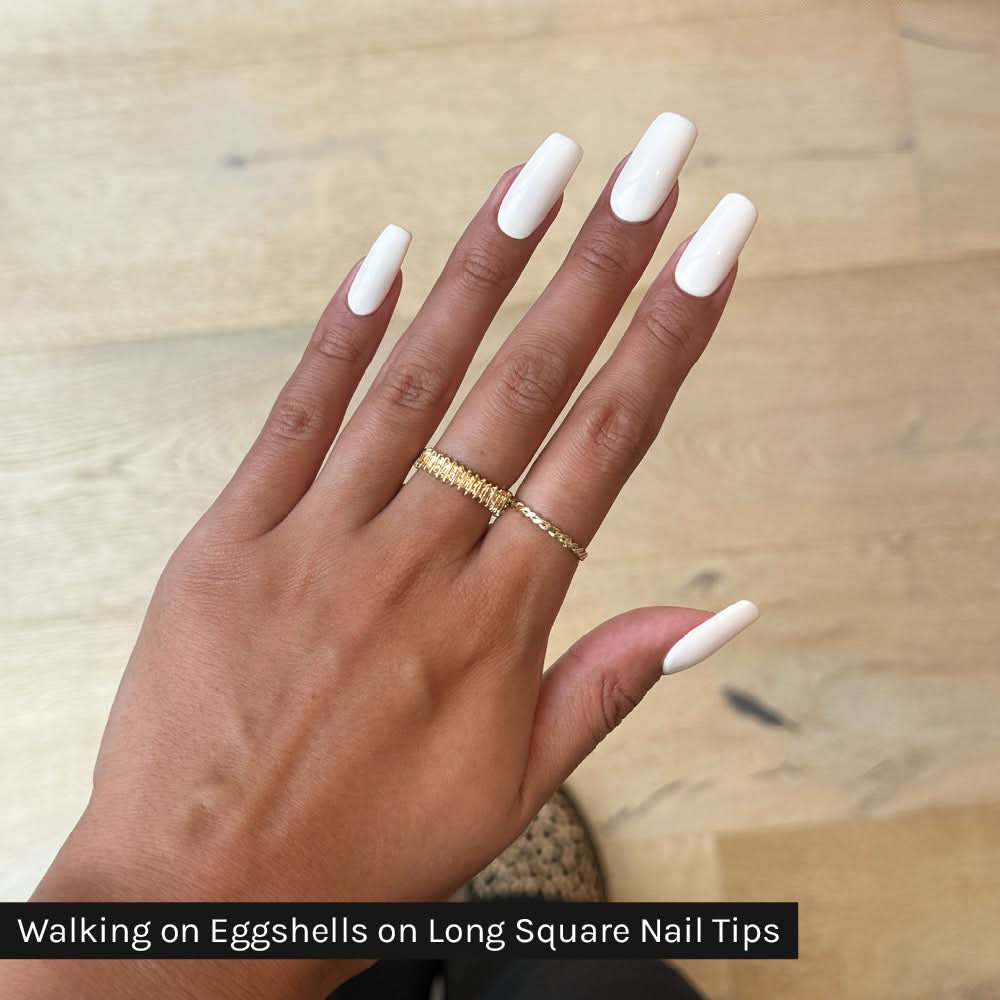 Gelous Long Almond Nail Tips - photographed in Australia on model
