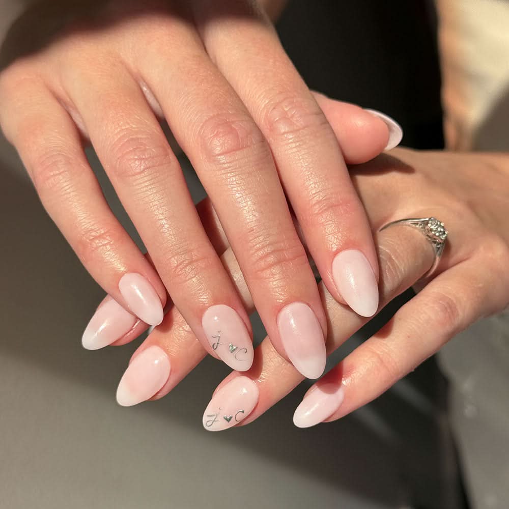 Gelous Short Almond Nail Tips - photographed in Australia on model