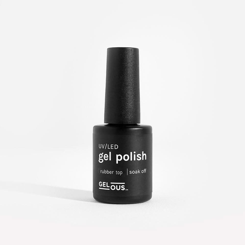 Gelous Clear Rubber Top Coat gel nail polish swatch - photographed in Australia