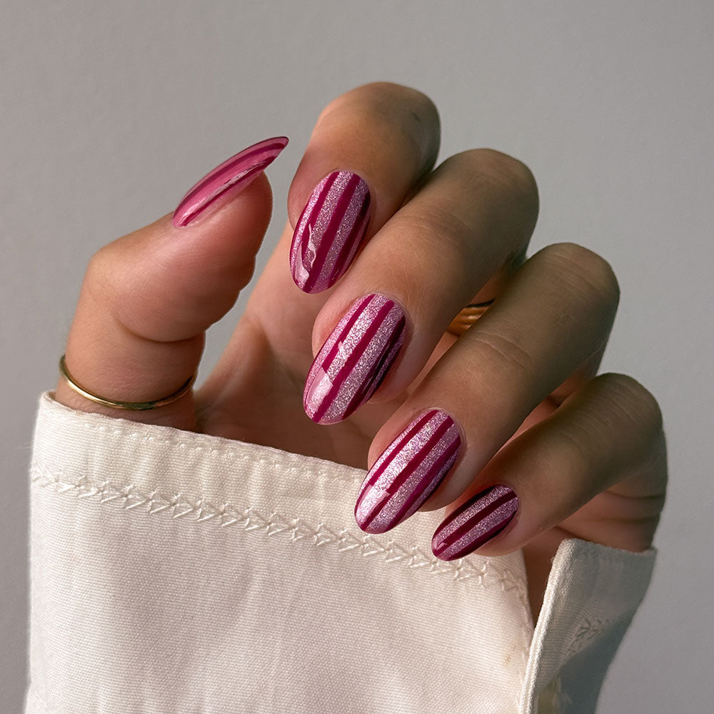 Gelous Velvet Blush gel nail polish - photographed in Australia on model
