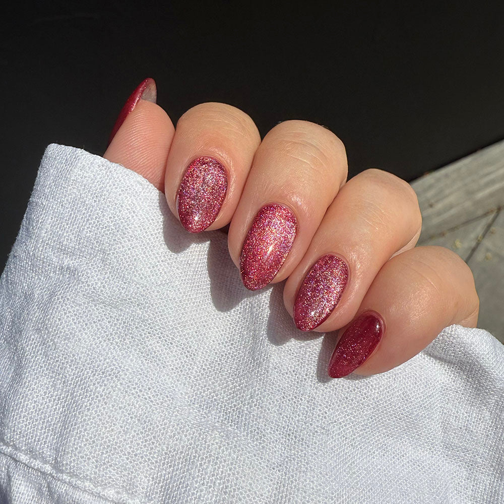 Gelous Velvet Jewel gel nail polish - photographed in Australia on model