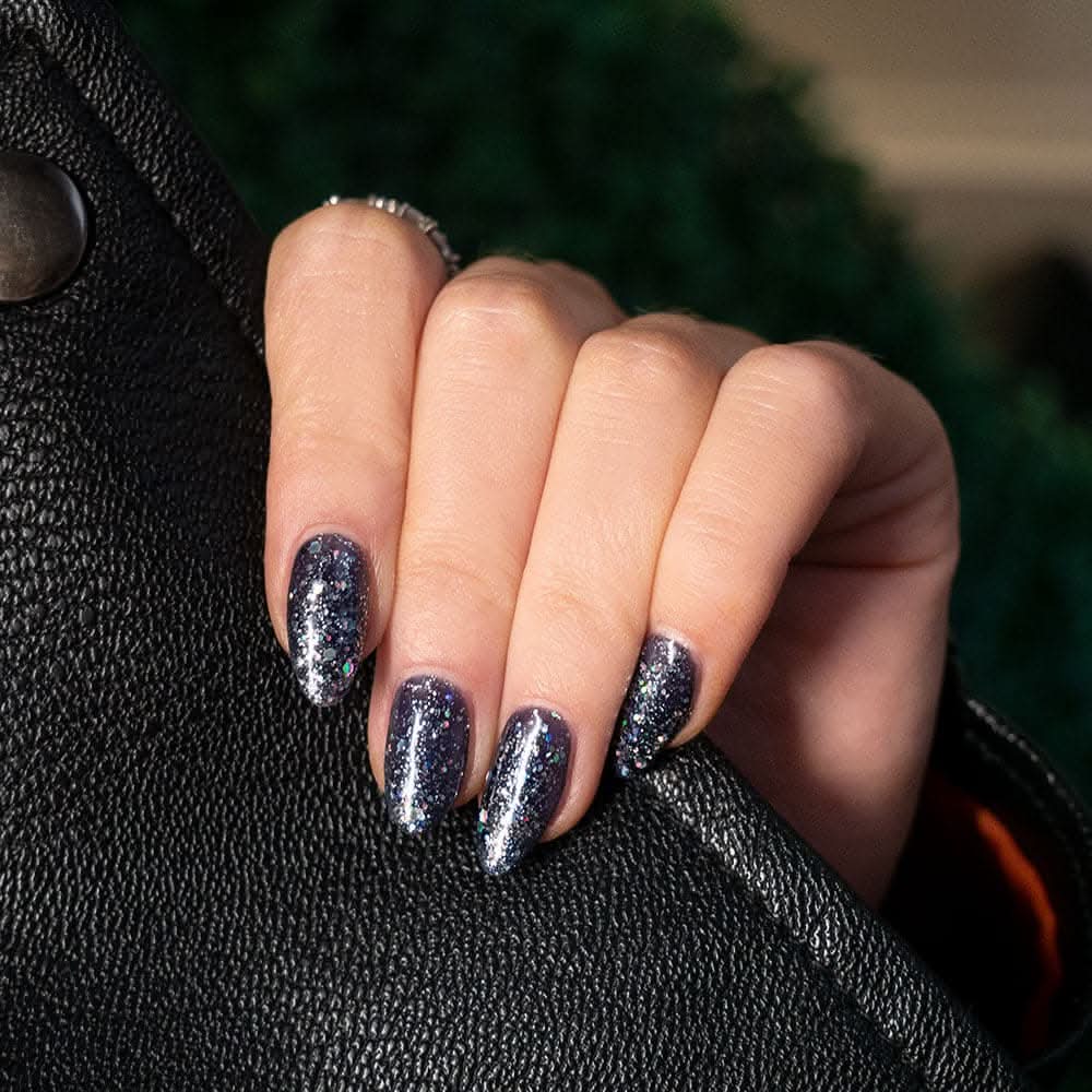 Gelous Black Magic gel nail polish - photographed in Australia on model
