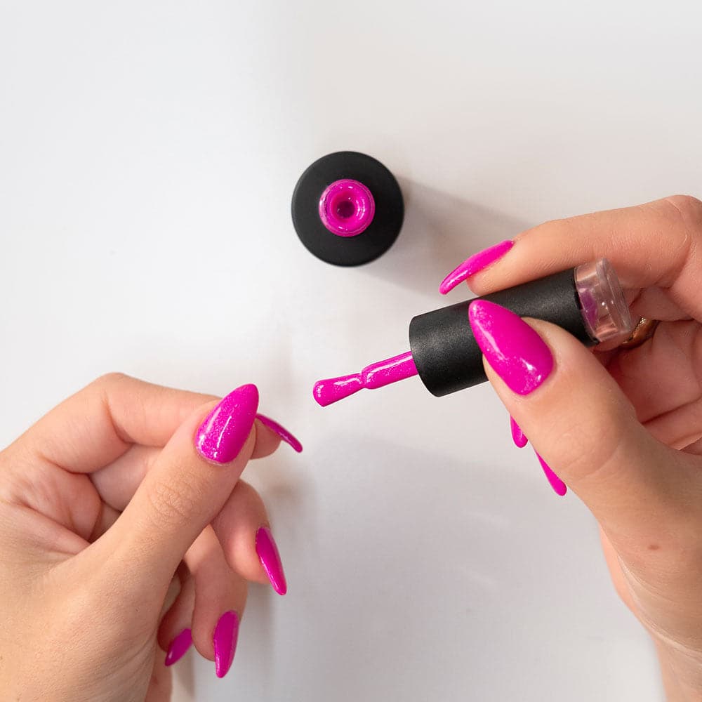 Gelous Back to the Fuchsia gel nail polish - photographed in Australia on model