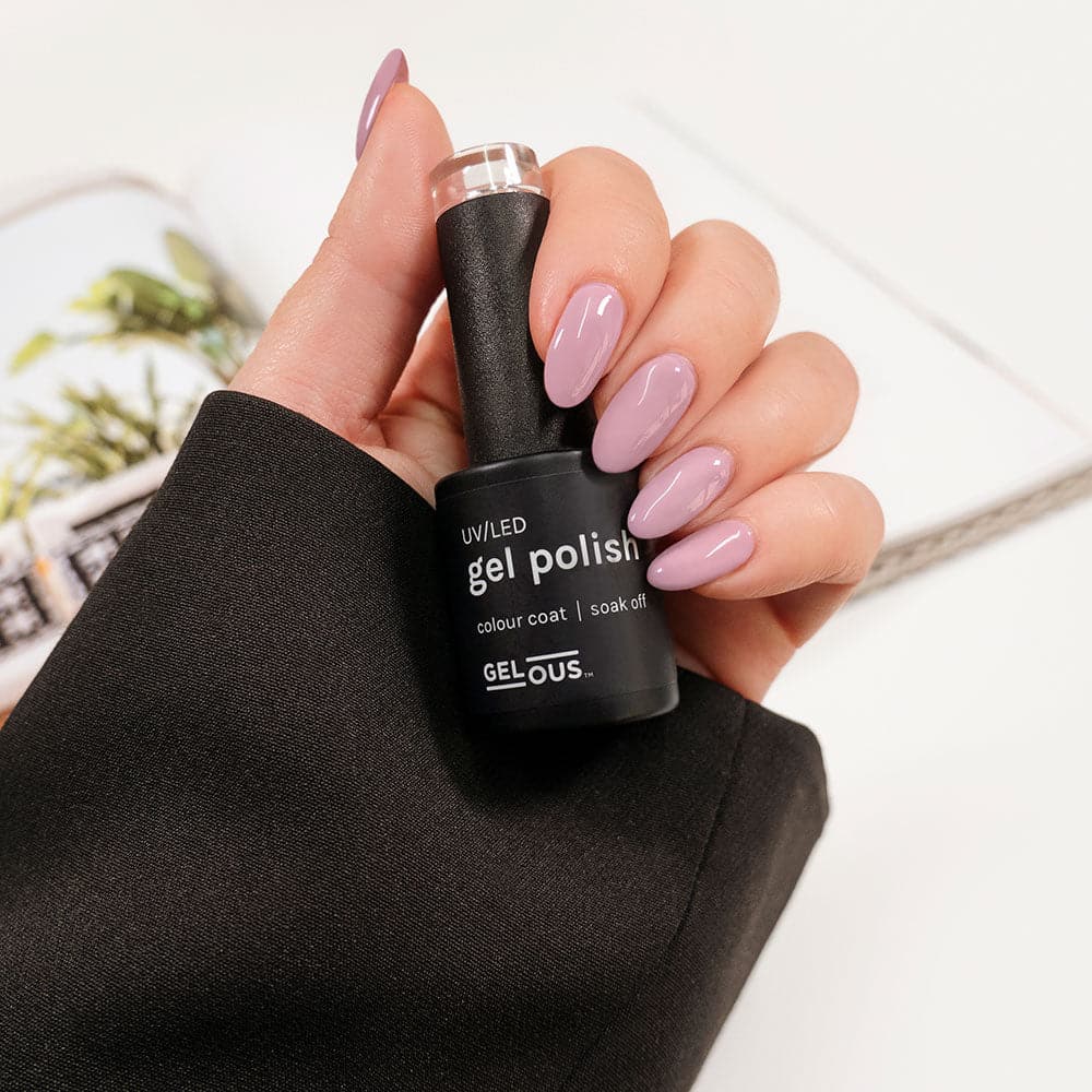 Gelous Dusty Pink gel nail polish - photographed in Australia on model