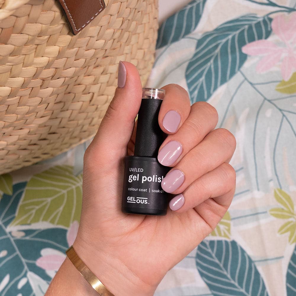 Gelous Dusty Pink gel nail polish - photographed in Australia on model