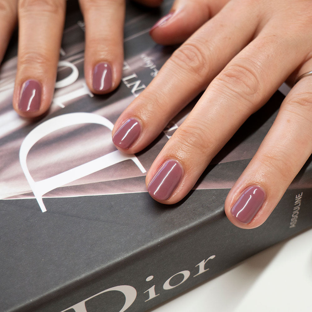 Gelous Earthy Red gel nail polish - photographed in Australia on model