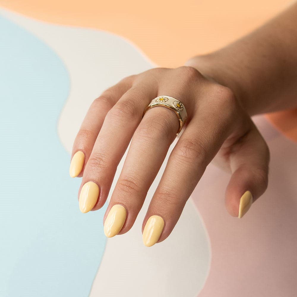 Gelous Go Bananas gel nail polish - photographed in Australia on model