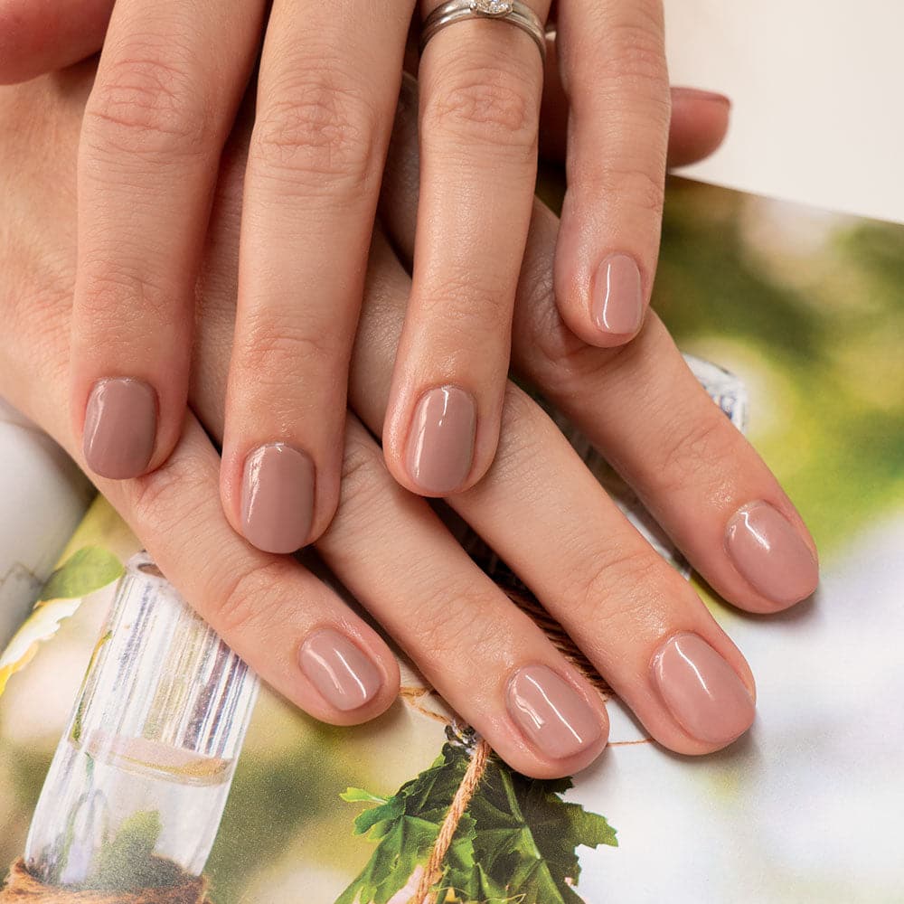 Gelous Hit the Clay gel nail polish - photographed in Australia on model