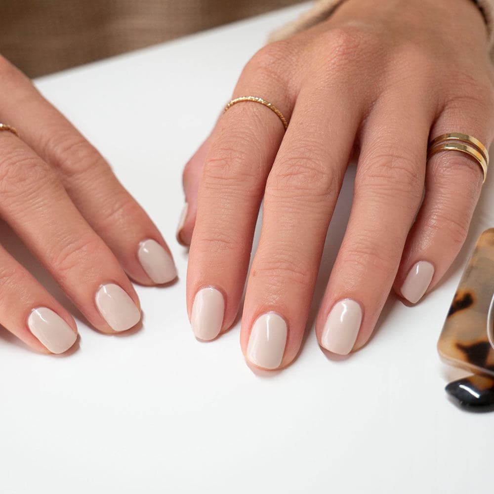 Gelous Iced Mocha gel nail polish - photographed in Australia on model