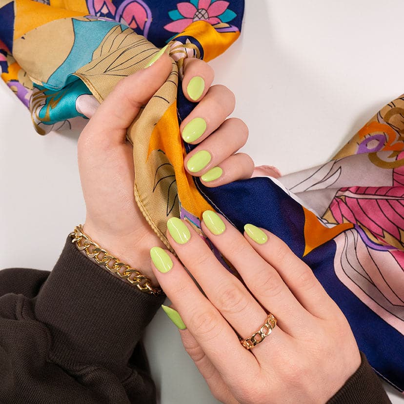 Gelous Read Between the Limes gel nail polish - photographed in Australia on model