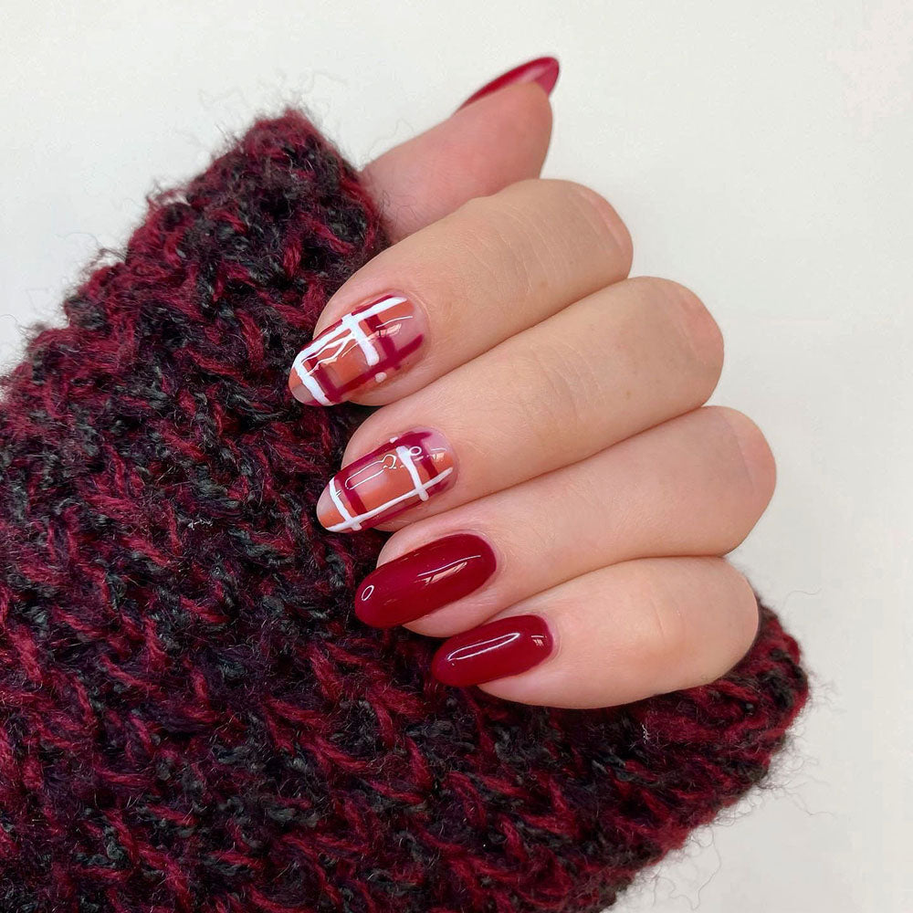 Gelous Rich Mahogany gel nail polish - photographed in Australia on model