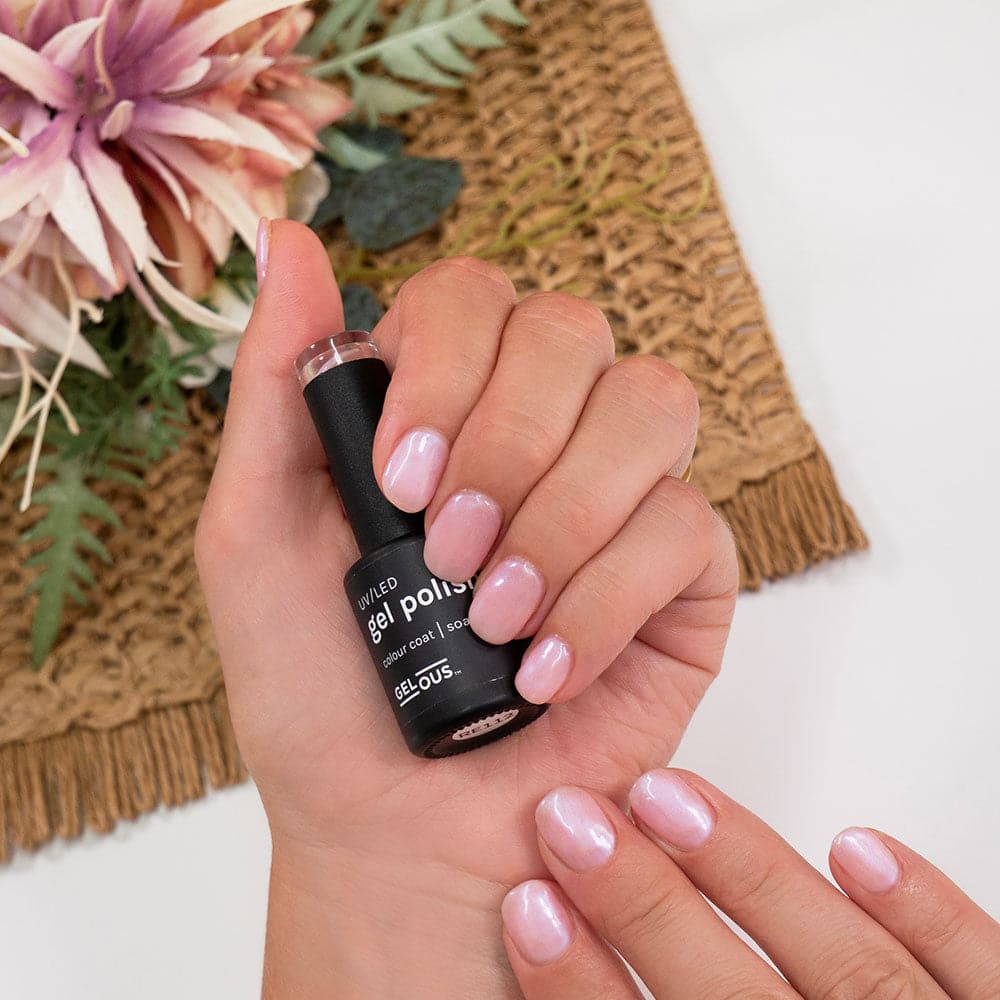 Gelous Shy Girl gel nail polish - photographed in Australia on model