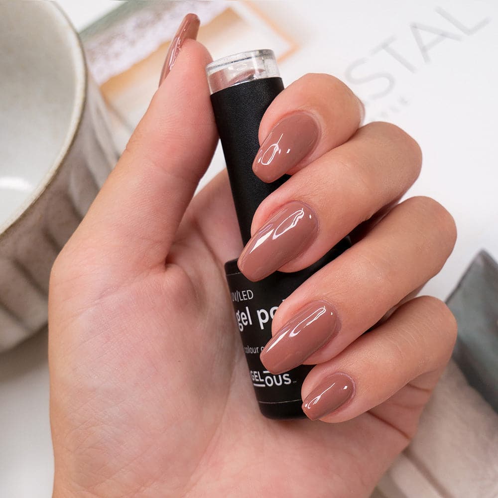 Gelous Stuck in the Mud gel nail polish - photographed in Australia on model