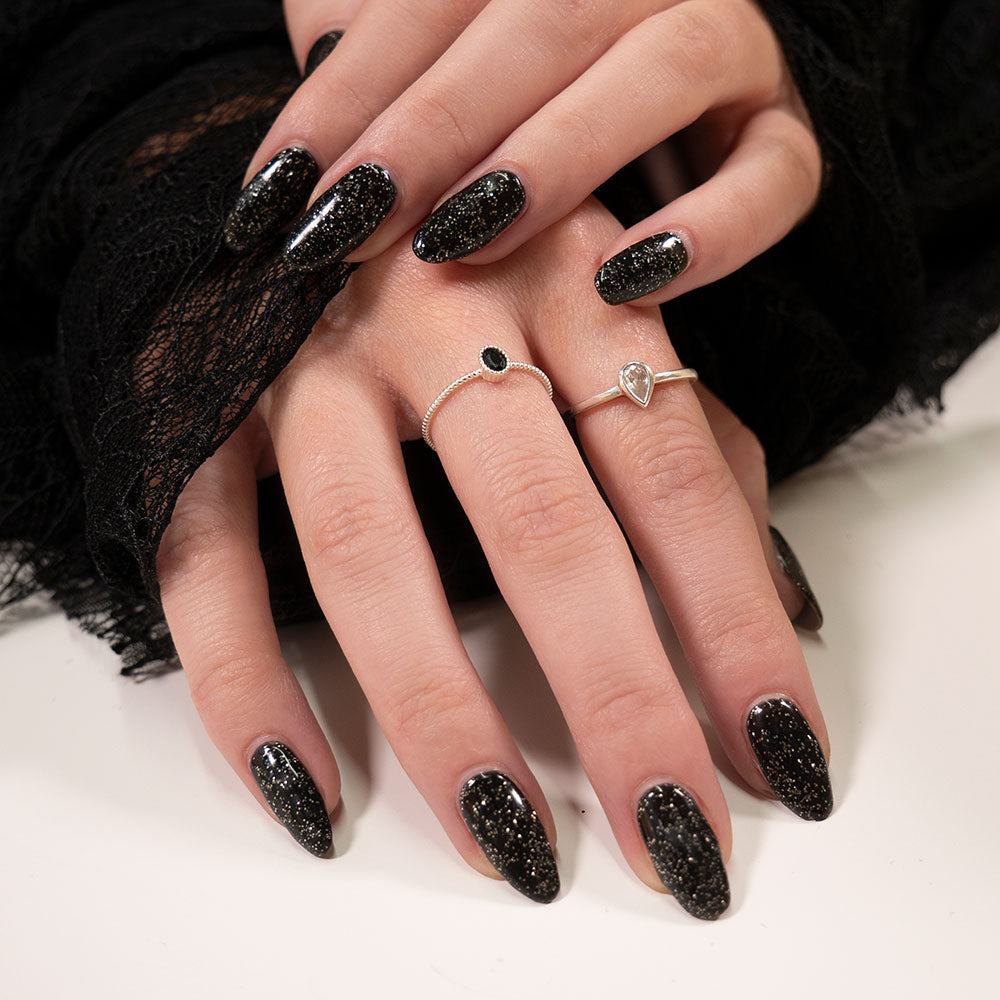 Gelous Starry Night gel nail polish - photographed in Australia on model