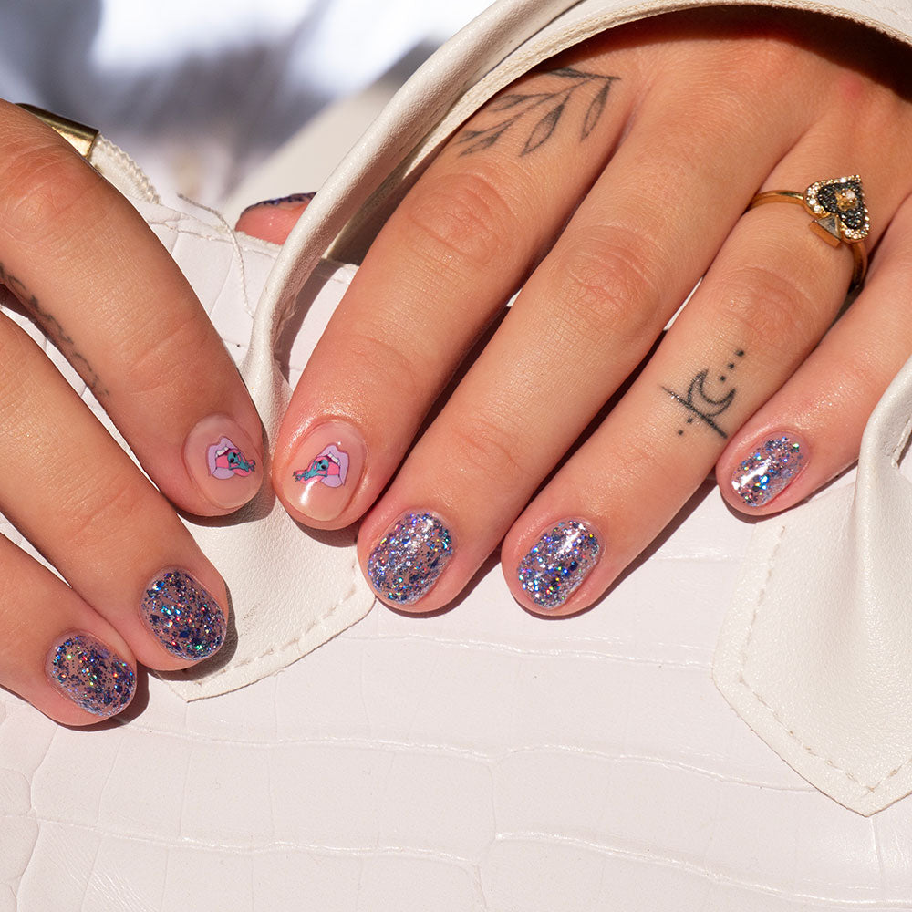 Gelous Stardust gel nail polish - photographed in Australia on model