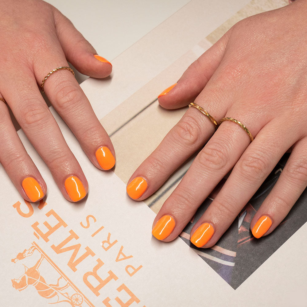 Gelous Tropical Punch gel nail polish - photographed in Australia on model