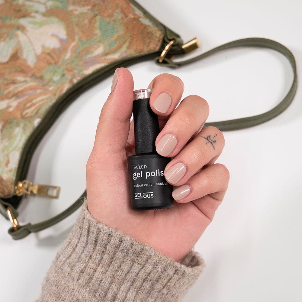 Gelous That's the Clay It Is gel nail polish - photographed in Australia on model