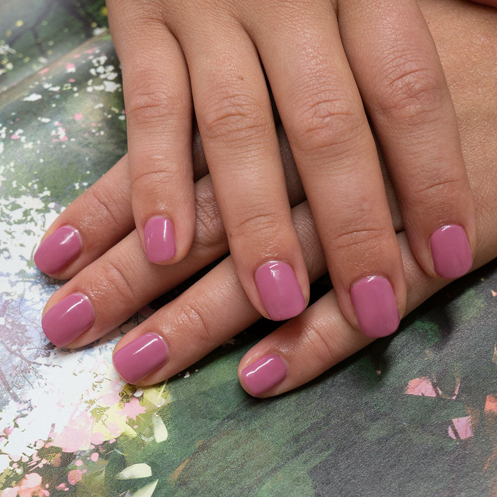 Gelous Vintage Rose gel nail polish - photographed in Australia on model