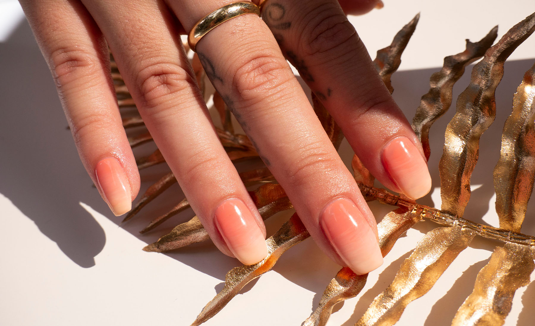 Gelous Ombre Nail Art with Oblique Brush - photographed in Australia on model