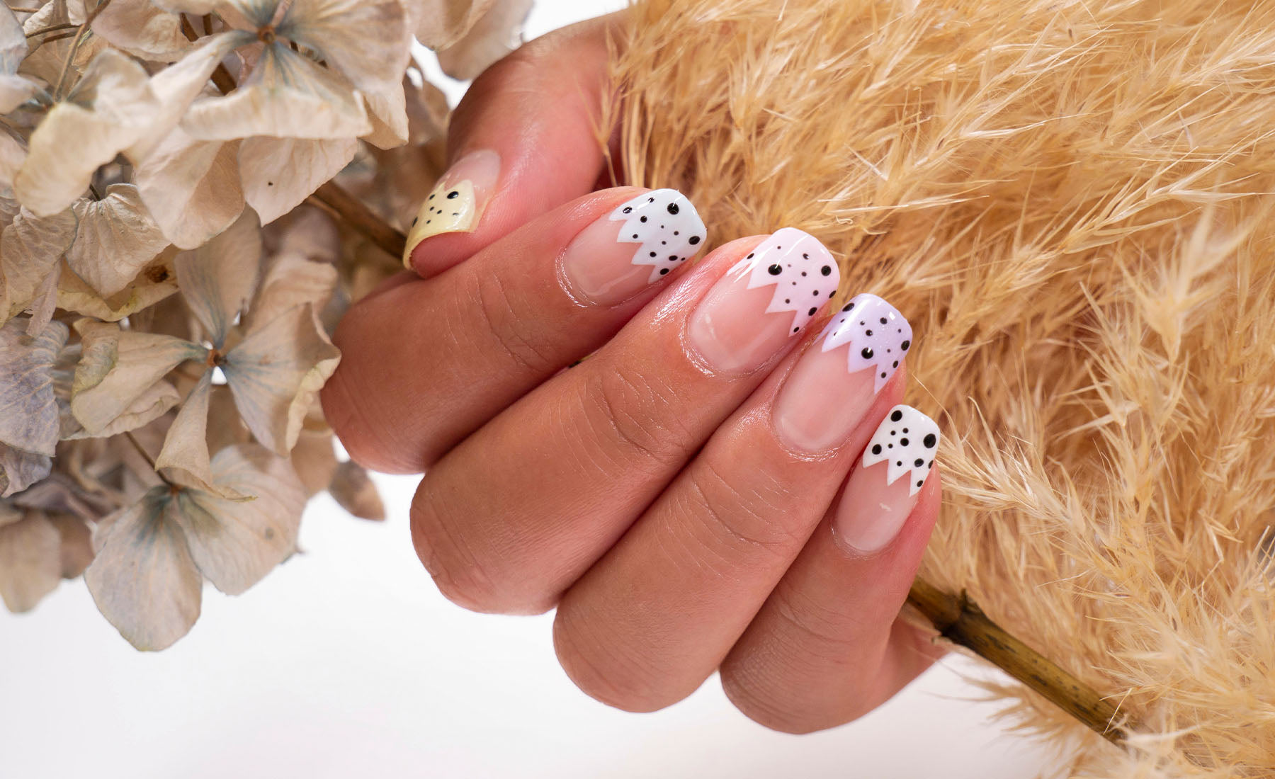 Gelous Speckled Easter Egg gel nail polish art - photographed in Australia on model