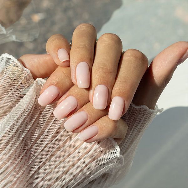 Gelous Milky Pink Builder (BIAB) Gel Nail Polish - photographed in Australia on model