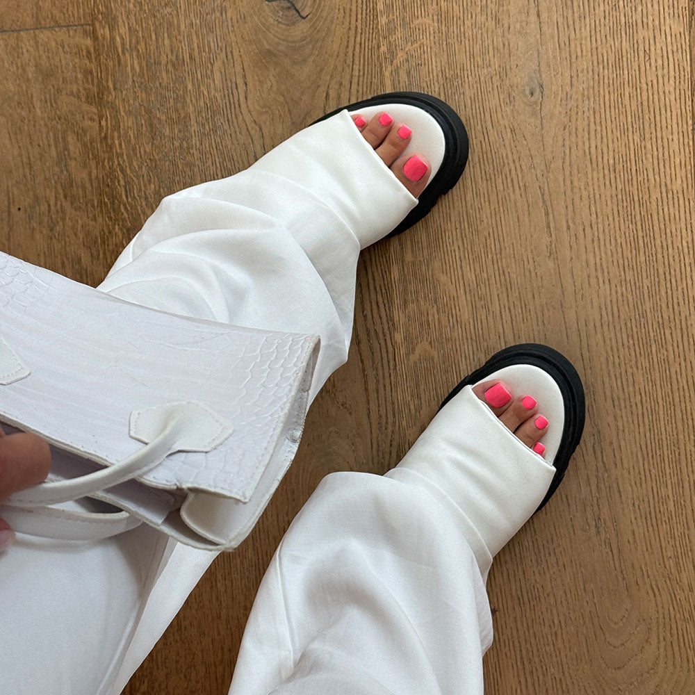 Gelous Bright Pink 3-in-1 pedicure polish - photographed in Australia on model