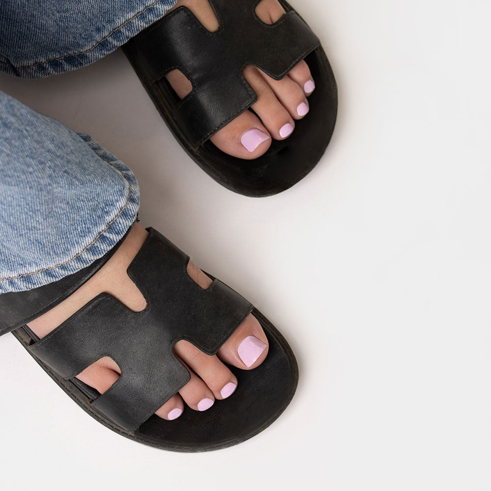 Gelous Pastel Pink 3-in-1 pedicure polish - photographed in Australia on model