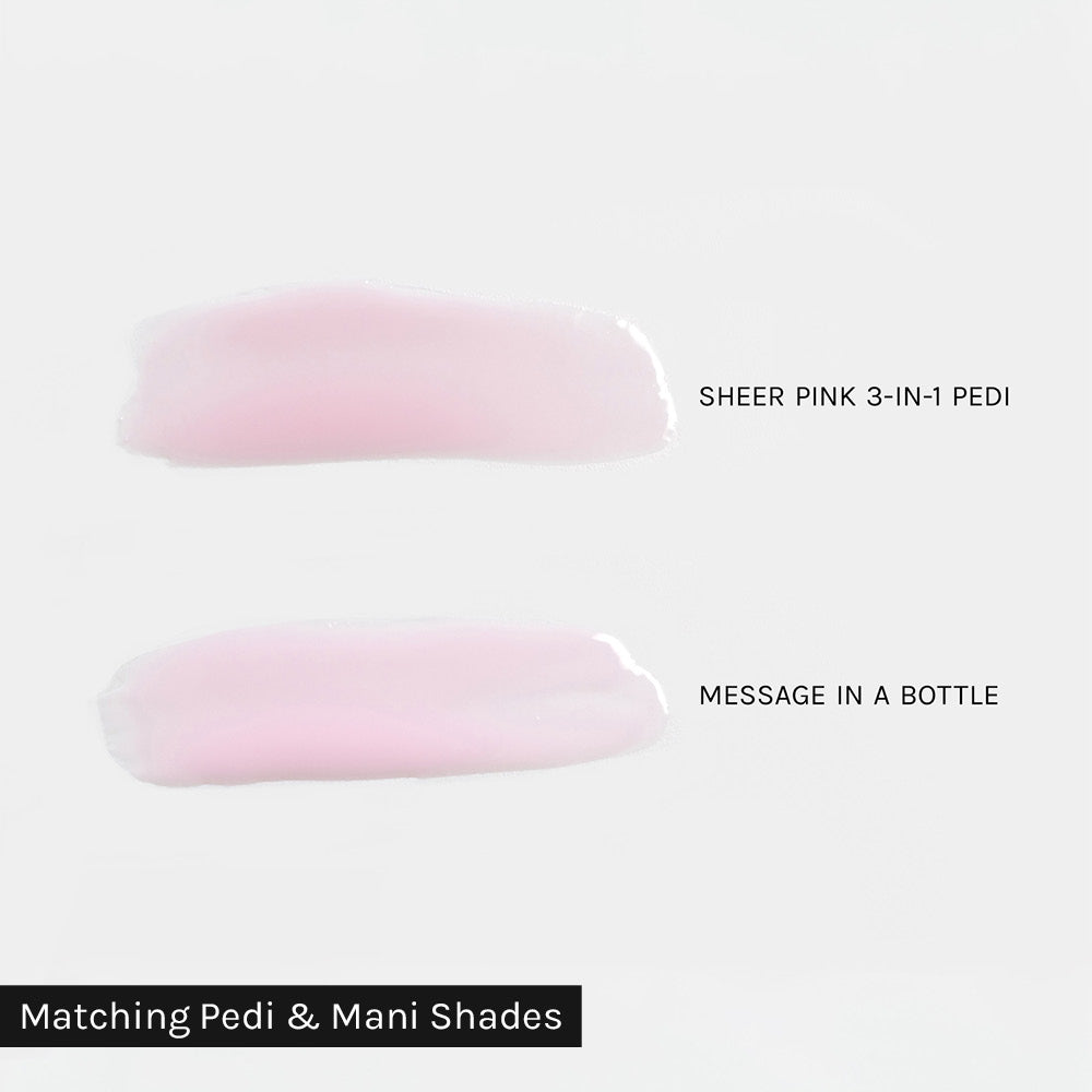 Gelous Sheer Pink 3-in-1 gel nail polish comparison - photographed in Australia